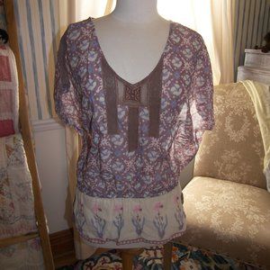 Free People Lilac Mona Thistle Dolman Tunic $118 Small